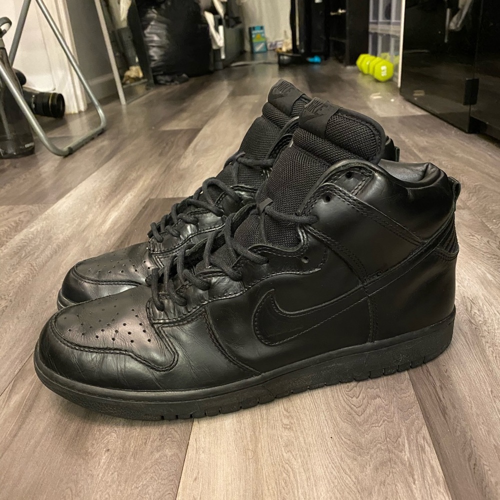 2002 Nike Dunk Premium high Triple Black